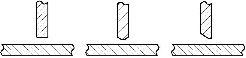 Форма разделки кромок тавровых соединений